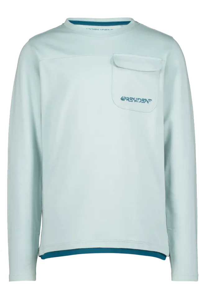 4President Iker Cloud Blue jongens longsleeve borstzak