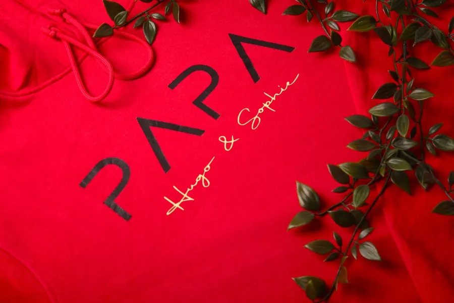 Een presentje Papa hoodie met naam Zwart M