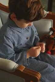 Konges Sløjd Luc Overshirt blue stripe biokatoen