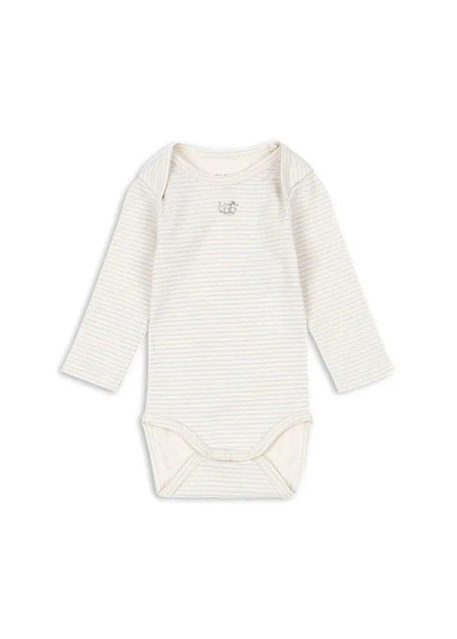 Konges Sløjd Fio romper tea stripe gray dawn biokatoen
