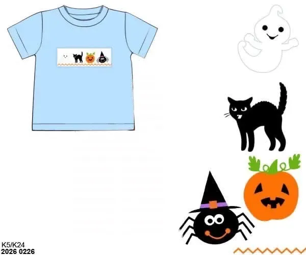 Busy Bee Smocks Spooky Friends jongensshirt Halloween