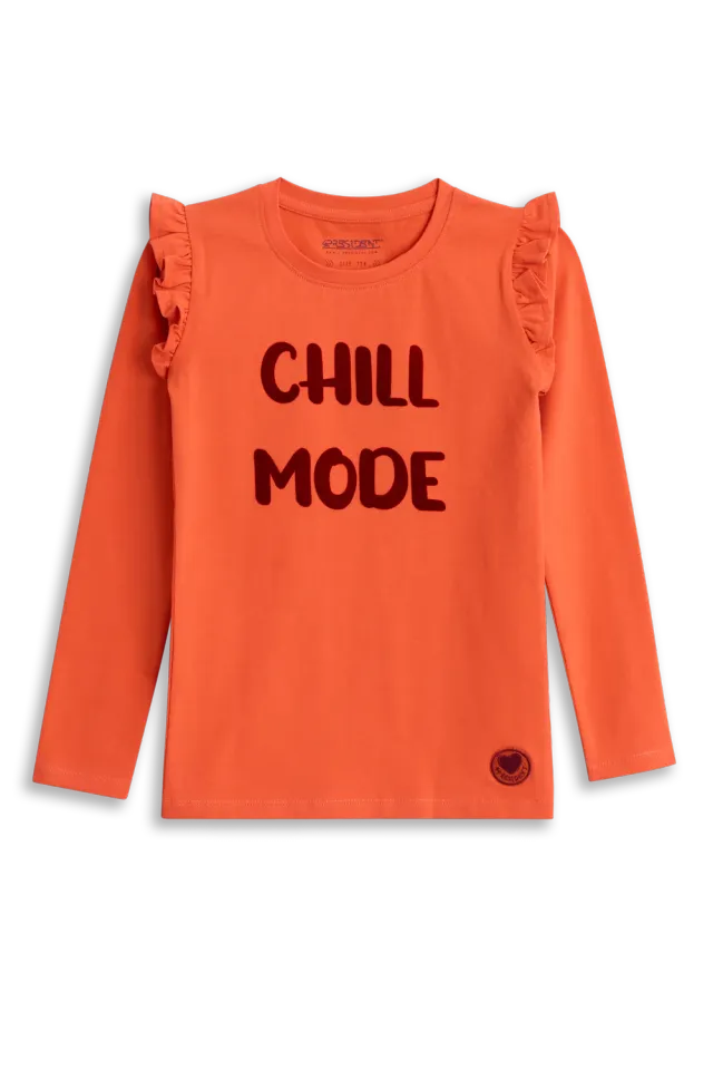 4President Inge Poppy Red longsleeve meisjes Chill Mode