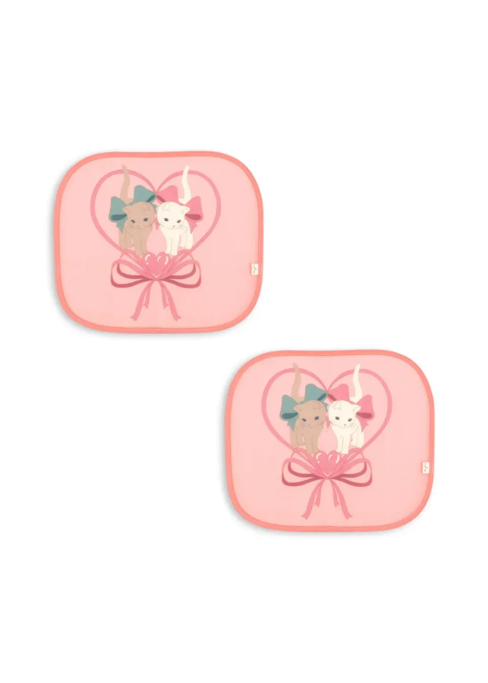 Konges Sløjd autozonnescherm 2-pack kitty bow mesh