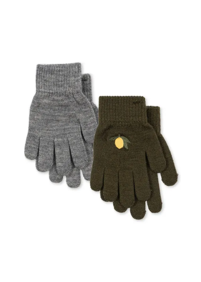Konges Sløjd Filla Handschoenen Kombu Green 2-Pack