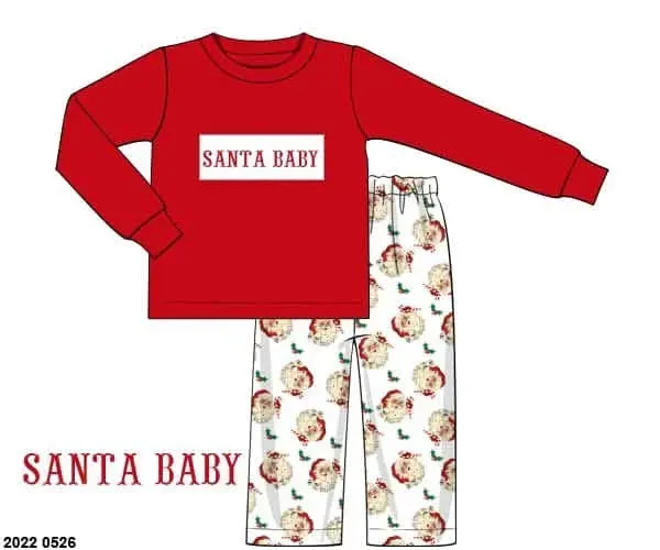 Busy Bee Smocks Vintage Santa broekset 6 kerst