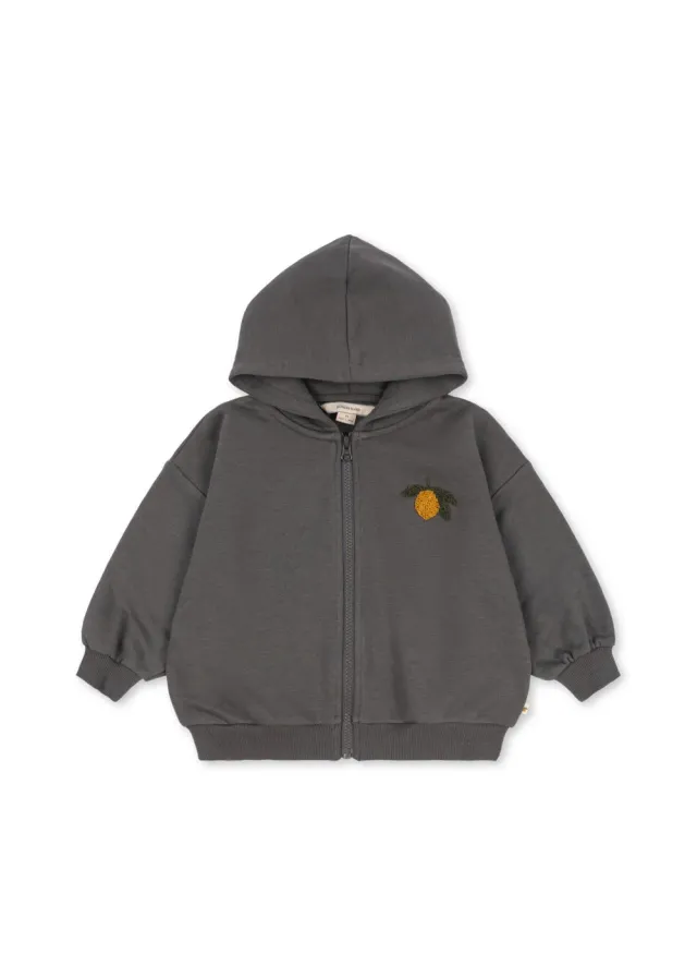 Konges Sløjd Lou hoodie magnet met rits biokatoen