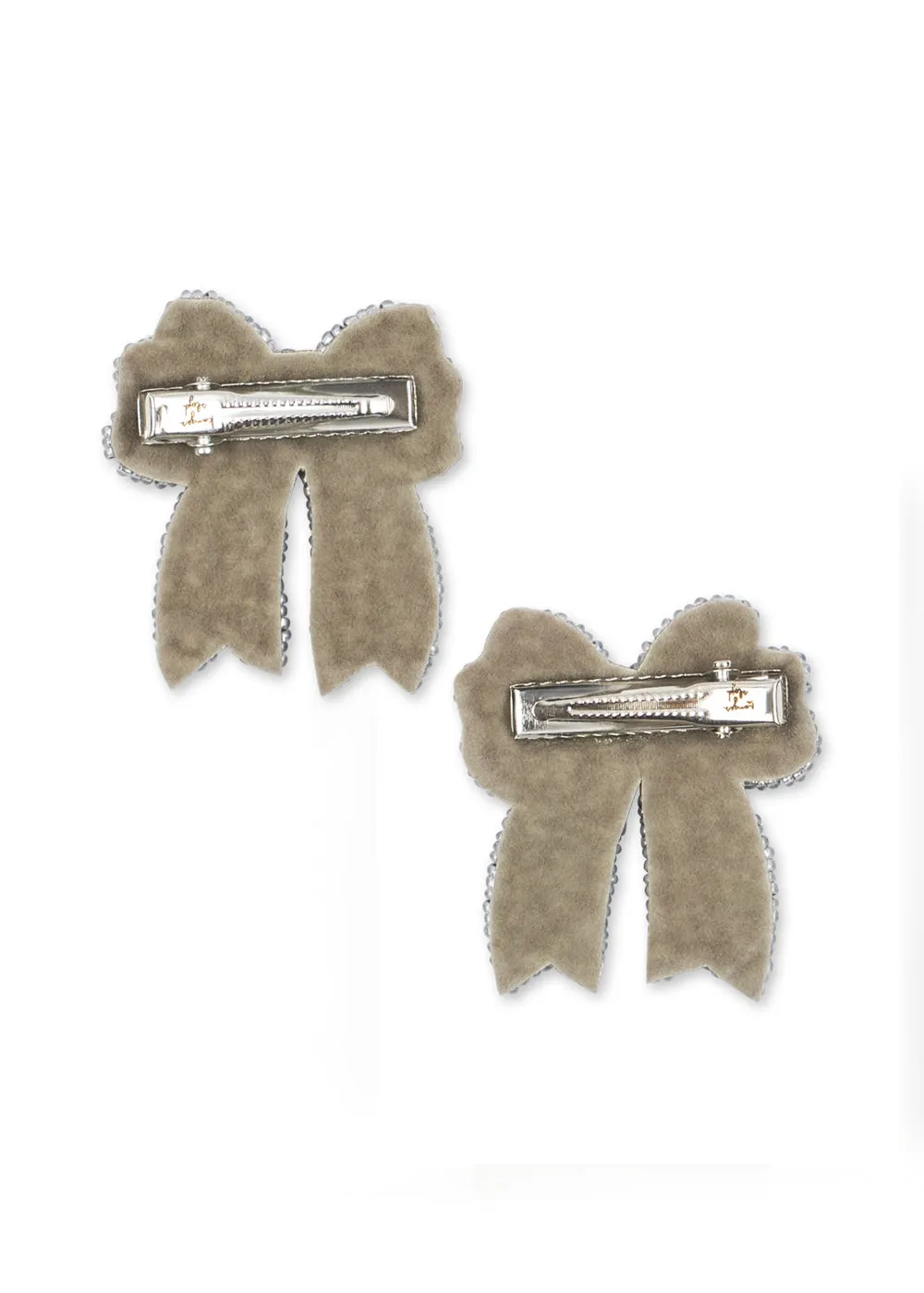 Konges Sløjd strik haarclips zilver pailletten 2 stuks