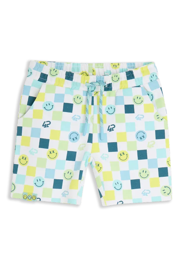 4PRESIDENT Philly White jongensshort wit met koord