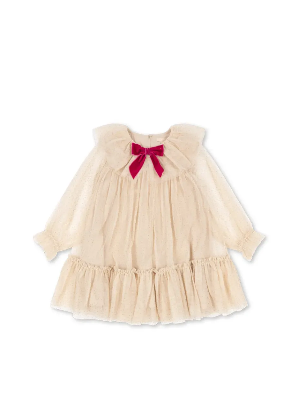 Konges Sløjd Bow Dress jurk sandshell tule strik