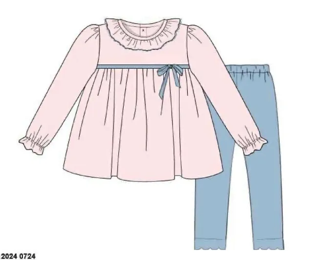 Busy Bee Smocks Hallie & Hudson set meisje 4T Aria Kate