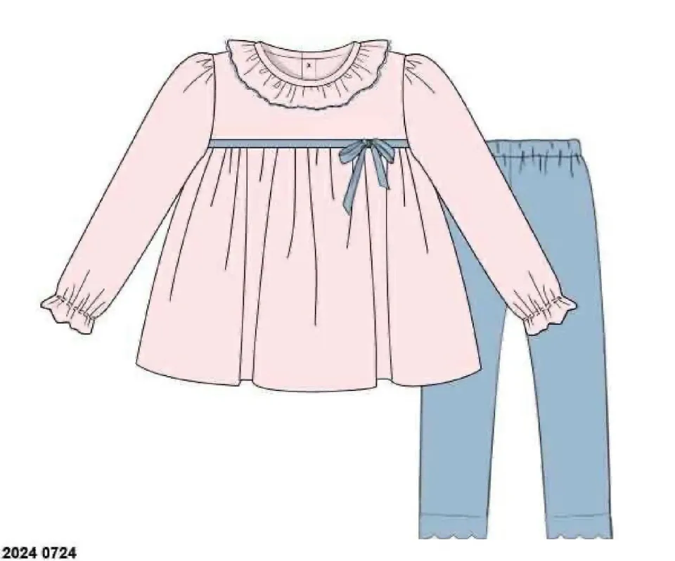 Busy Bee Smocks Hallie & Hudson set meisje 4T Aria Kate