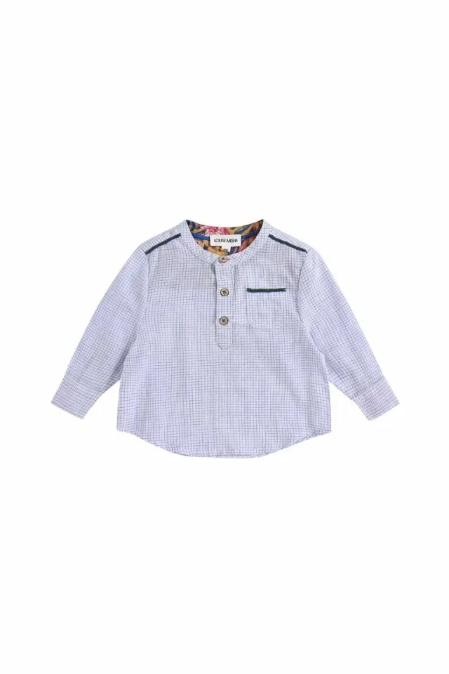 Louise Misha Amano shirt blue check geruit
