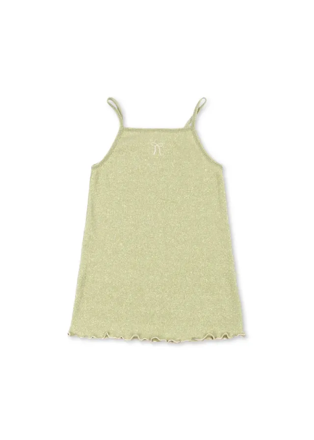 Konges Sløjd Roli jurk pale olive green met lurex