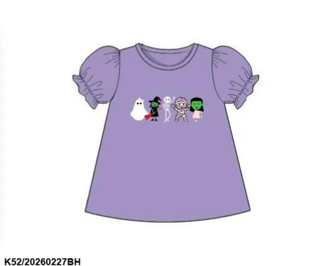 Busy Bee Smocks Boo Crew shirt meisje Halloween