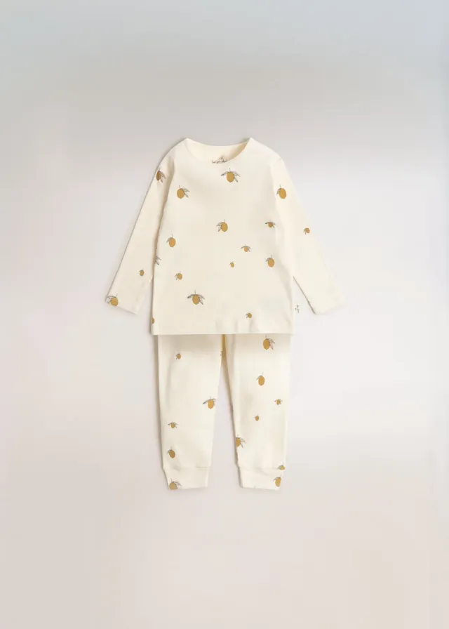 Konges Sløjd Sleepy Pyjama Lemon Biokatoen