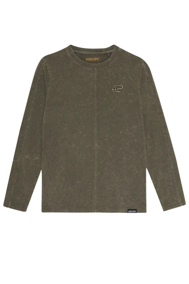4President Noud longsleeve jongens grijs print