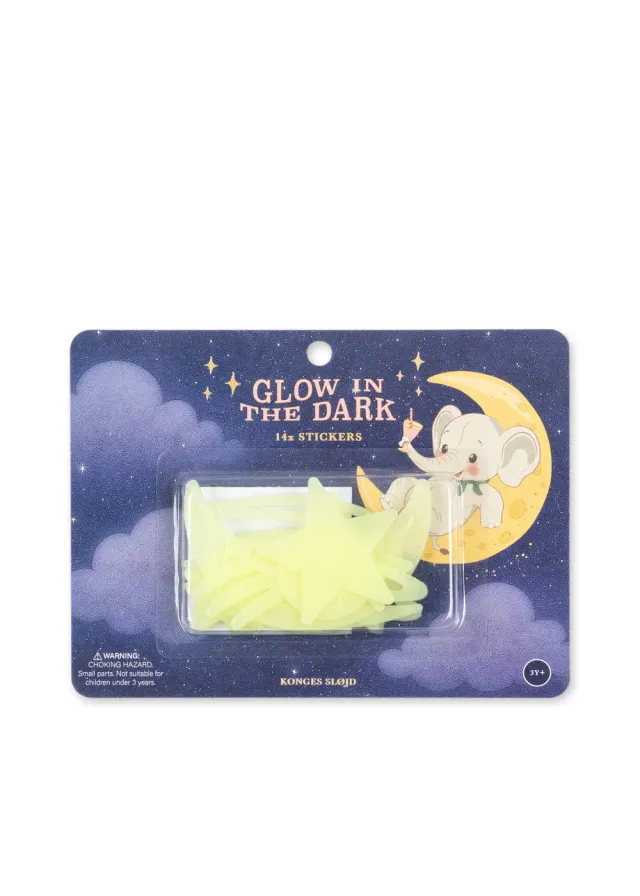 Konges Sløjd glow-in-the-dark muurstickers multi 14 stuks