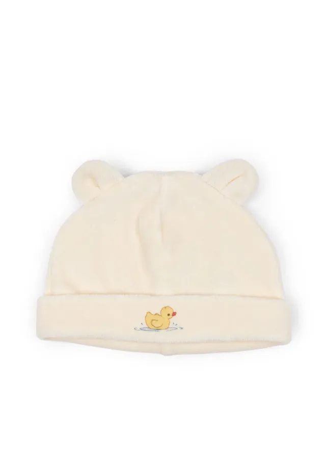 Konges Sløjd Elu Beanie babymuts antique white biokatoen