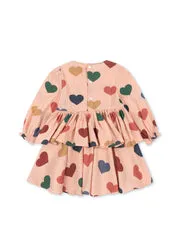 Konges Sløjd Elin Jurk coeur rose coloré biokatoen