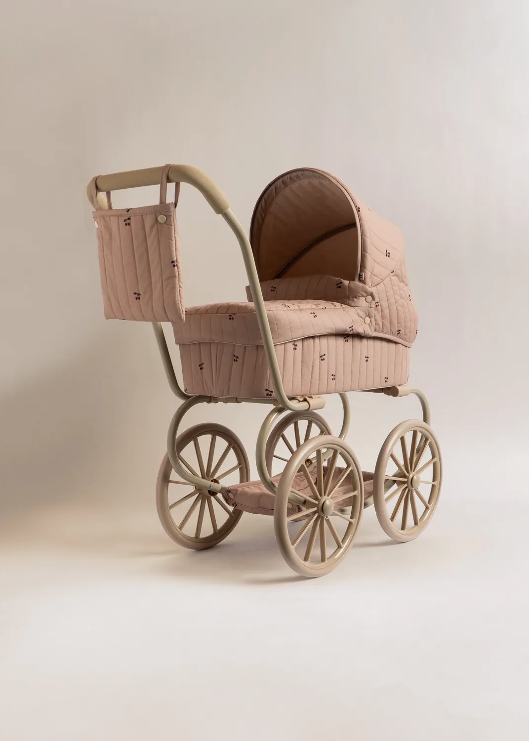Konges Sløjd Minnie poppenwagen kersenrood vintage