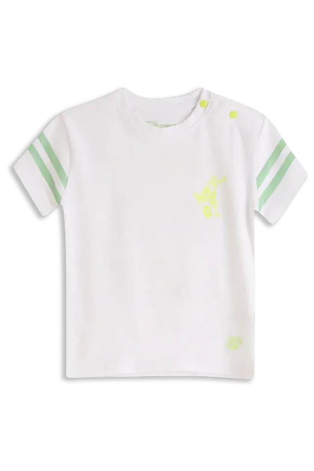 4PRESIDENT Duncan Bright White T-shirt jongens katoen
