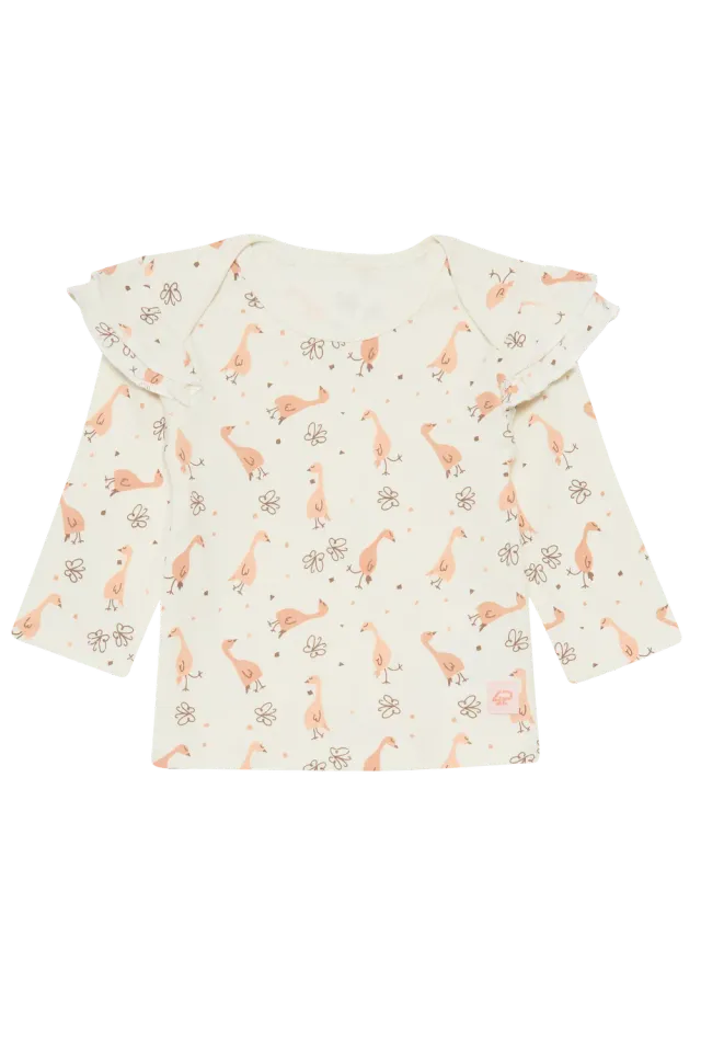 4PRESIDENT Ziva White longsleeve wit katoen