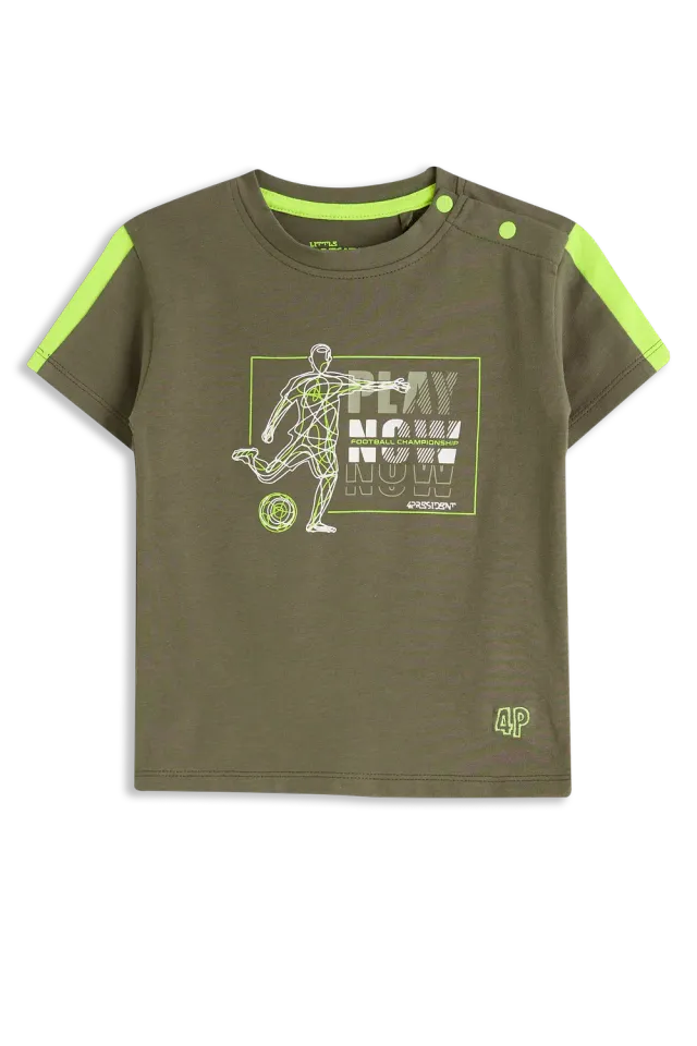 4President Daan Stone gray T-shirt jongens print