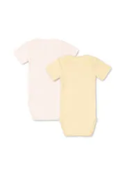 Konges Sløjd Perla romper 2-pack banana crepe biokatoen