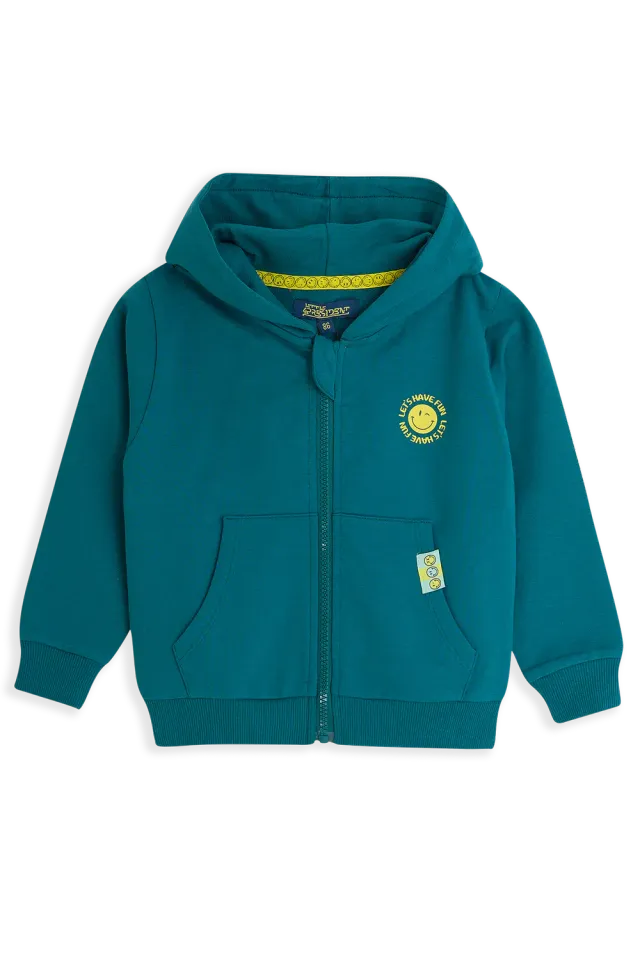 4President Pedro Green hoodie jongens met rits zomer