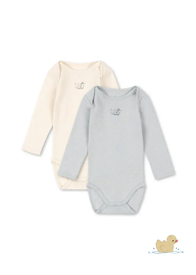 Konges Sløjd Perla Romper 2-Pack Buttercream Biokatoen