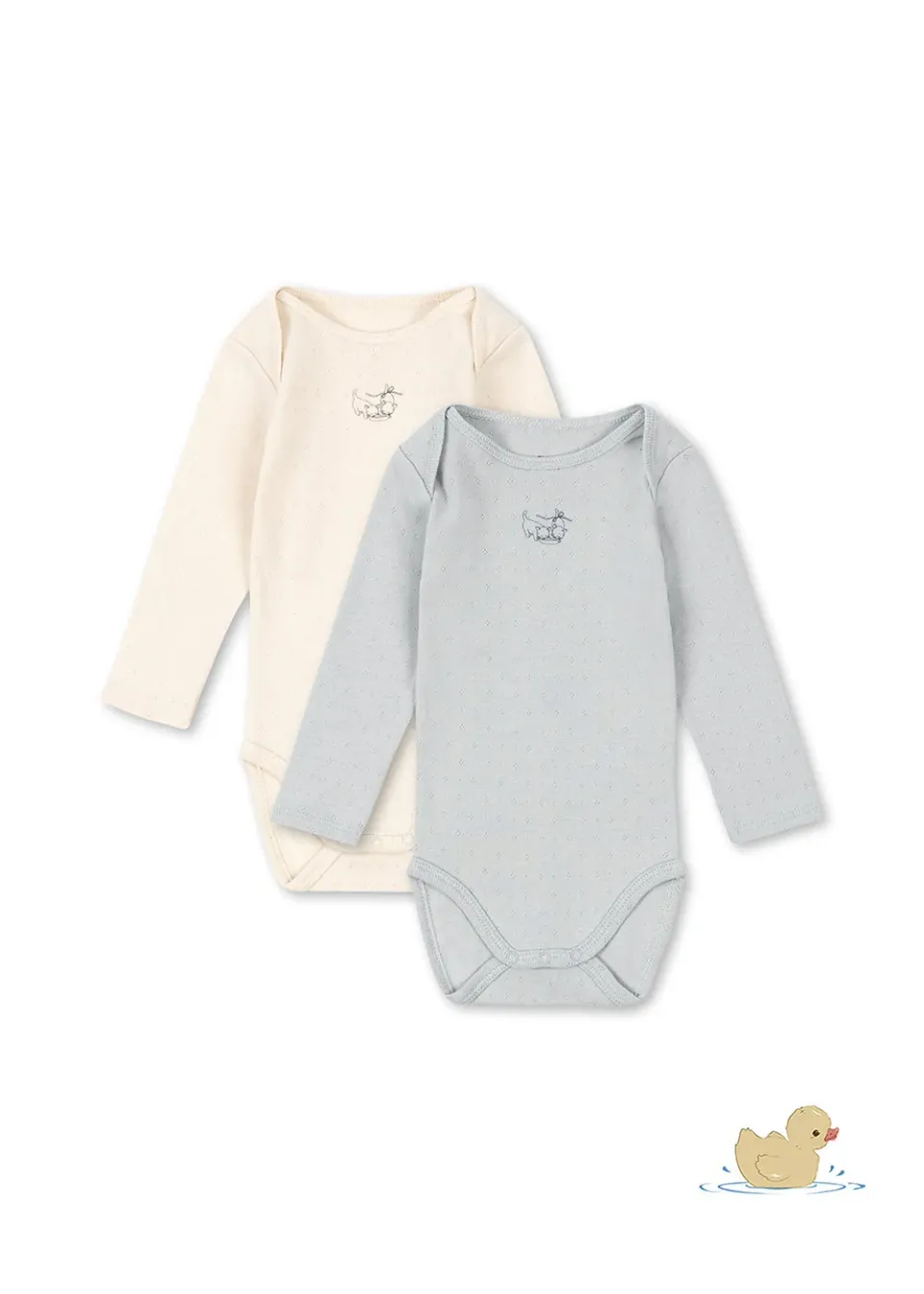 Konges Sløjd Perla Romper 2-Pack Buttercream Biokatoen