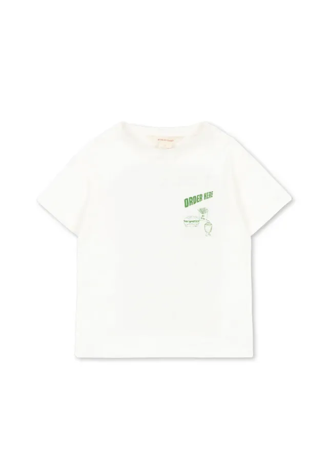 Konges Sløjd Era T-shirt off white fine dining linnenmix