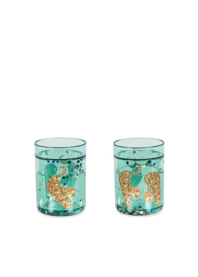 Konges Sløjd glitterbekers 2-pack tiger 180 ml