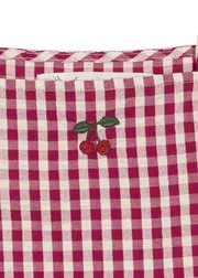 Konges Sløjd Isotta jurk raspberry check biokatoen