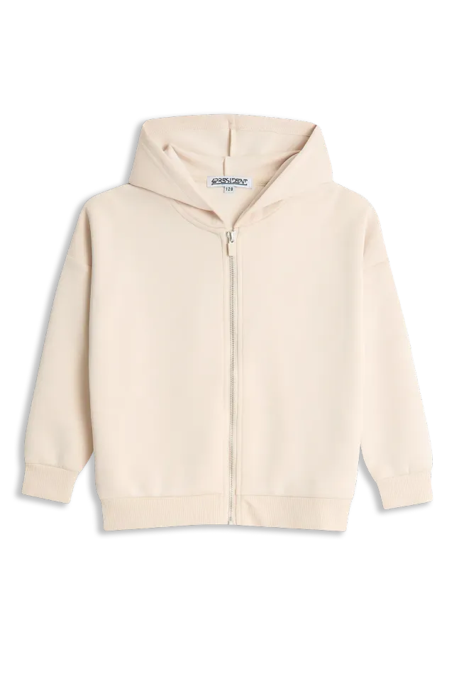 4President Mia Beige vest meisjes rits modal