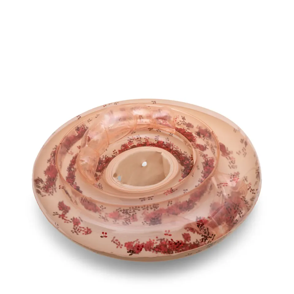 Konges Sløjd baby zwemring blush transparent met glitters