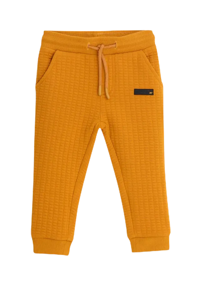 4President Ben Sand joggingbroek beige wafelstof