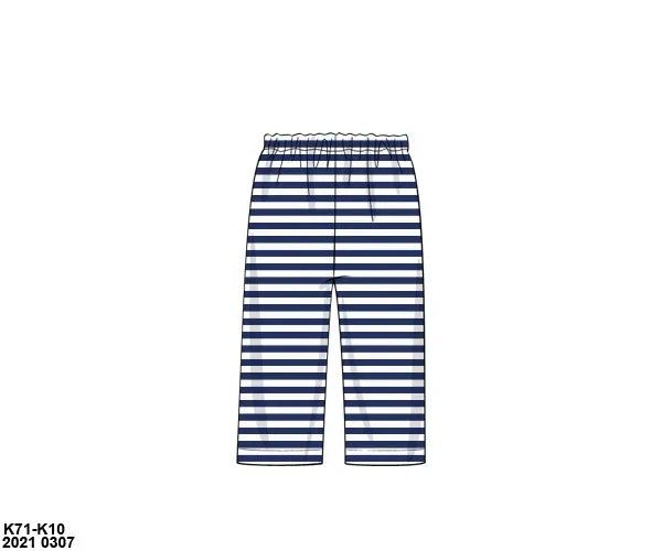 Busy Bee Smocks gebreide broek jongens navy streep maat NB