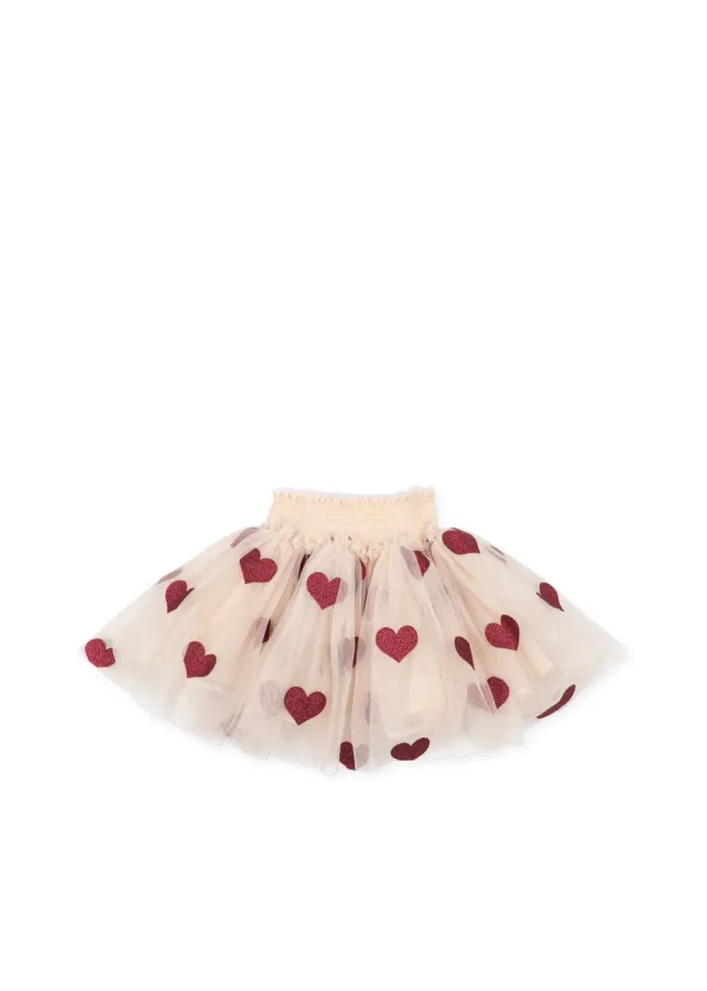 Konges Sløjd Tullie Rok coeur glitter tule rok