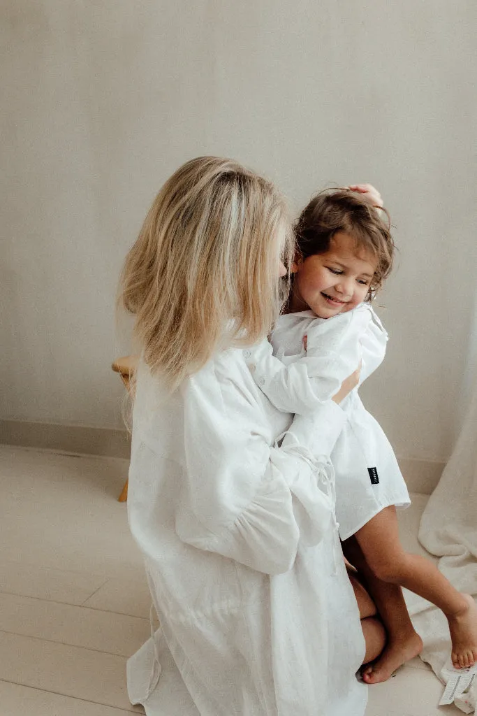 Louloúdi Mommy & Me jurk linnen bruin 1-3Y