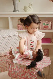 Konges Sløjd Ellie top peony stripe biokatoen