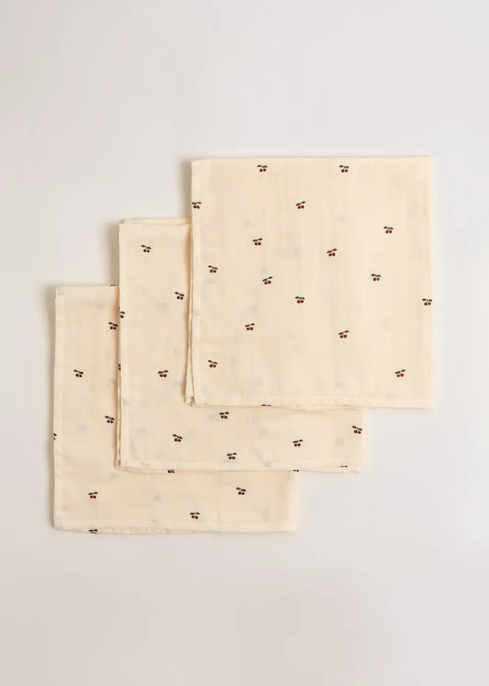 Konges Sløjd hydrofiele doek cherry 65x65 3-pack bio