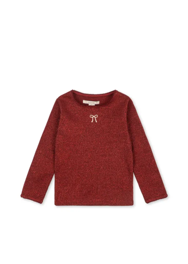 Konges Sløjd Roli blouse red dahlia glitter 9M-10Y