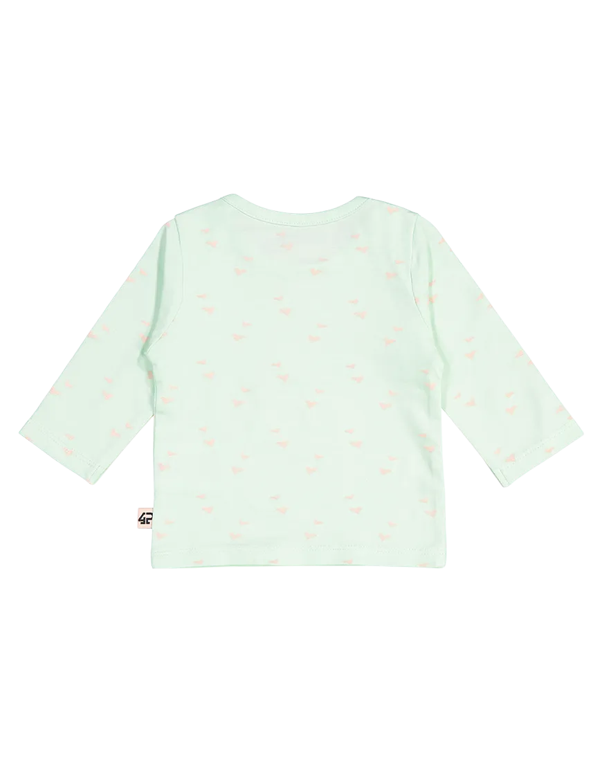 4President Quinn Mint AOP newborn longsleeve katoen