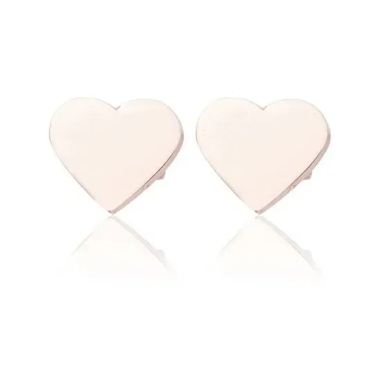 SODA FASHION Hart Rose oorknopjes roze hartjes