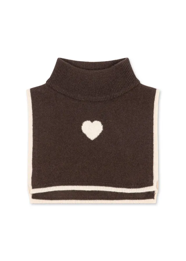 Konges Sløjd Collette nekwarmer chocolate brown wol
