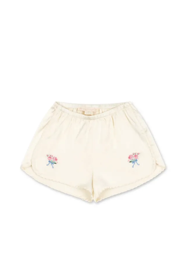 Konges Sløjd Sheeny Korte Broek buttercream geborduurd