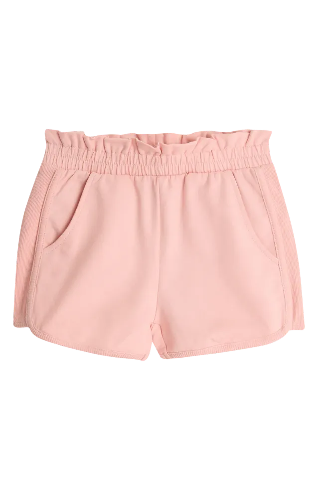 4President Babet short meisjes poederroze ruches katoen
