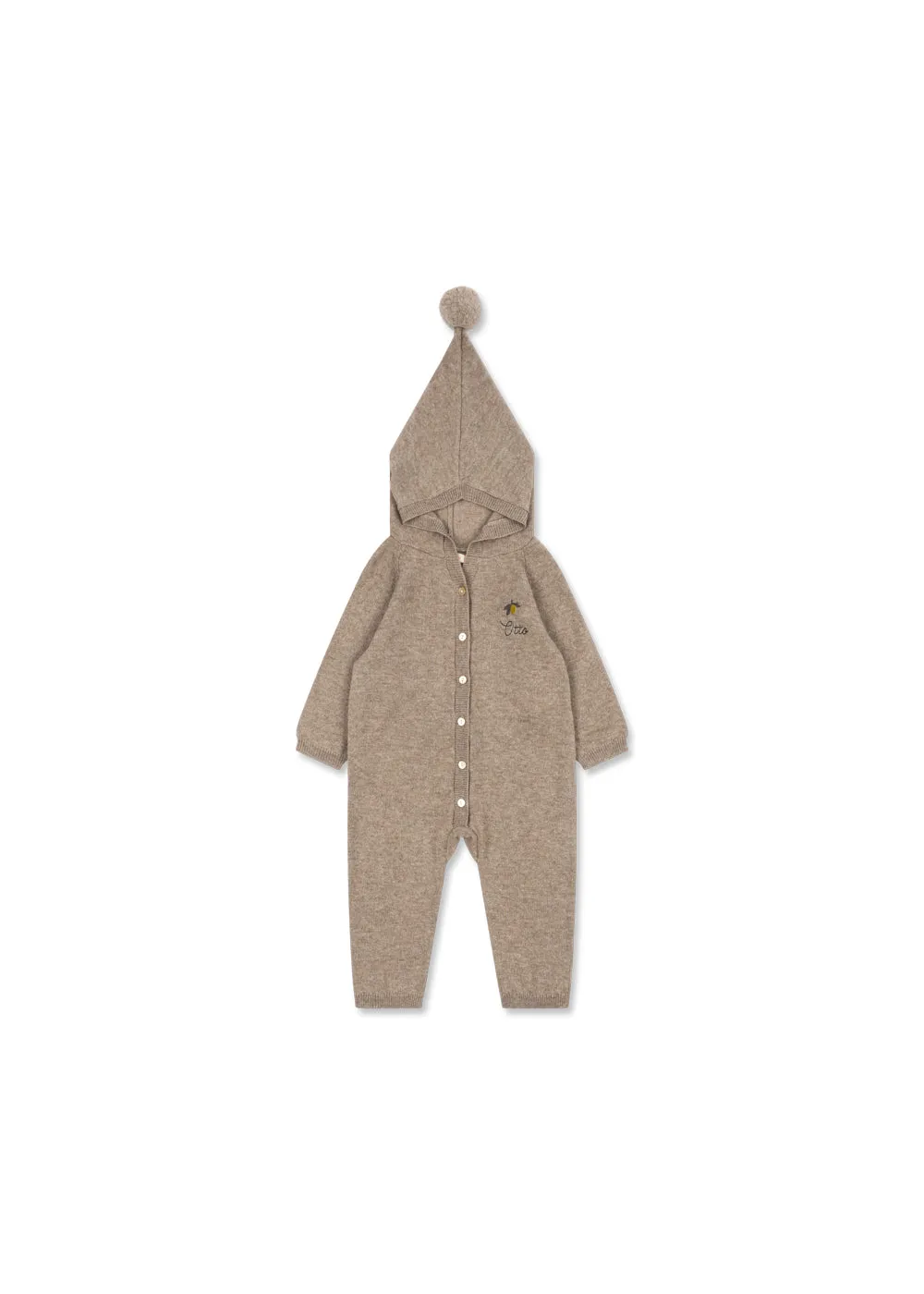 Konges Sløjd Mattou gebreide romper light brown wol