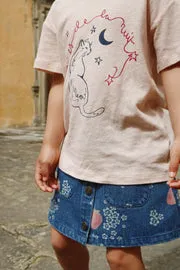 Konges Sløjd Era T-shirt pink meow linnenmix